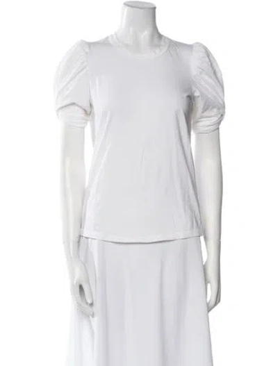 Pre-owned A.l.c Crew Neck Short Sleeve T-shirt In White