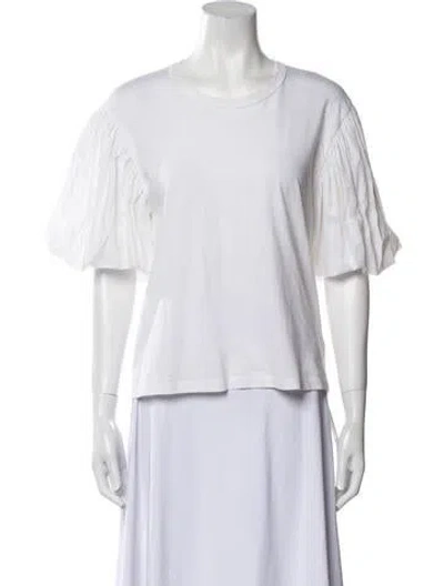 Pre-owned A.l.c Crew Neck Short Sleeve T-shirt In White