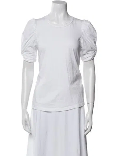 Pre-owned A.l.c Crew Neck Short Sleeve T-shirt In White