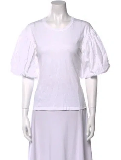 Pre-owned A.l.c Crew Neck Short Sleeve T-shirt In White