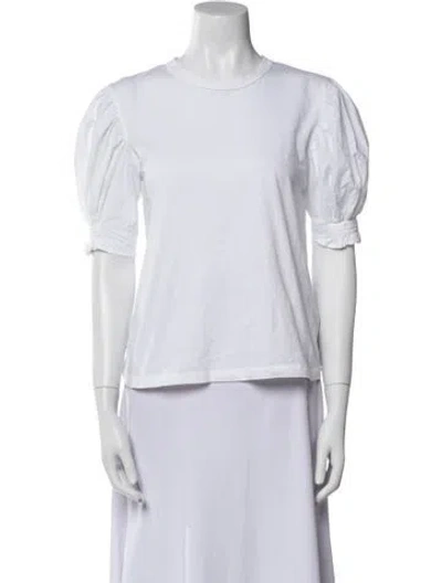 Pre-owned A.l.c Crew Neck Short Sleeve T-shirt In White