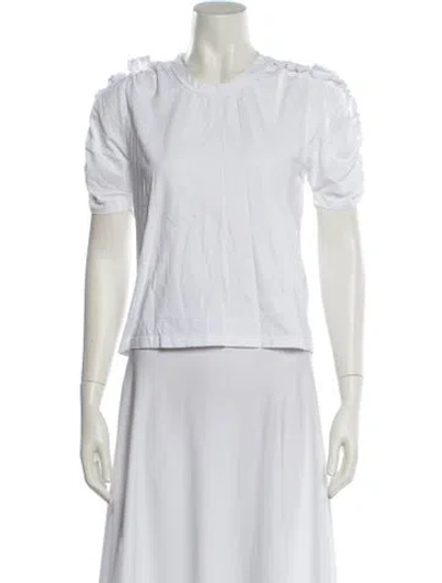 Pre-owned A.l.c Crew Neck Short Sleeve T-shirt In White