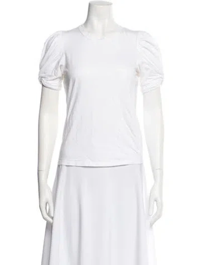 Pre-owned A.l.c Crew Neck Short Sleeve T-shirt In White