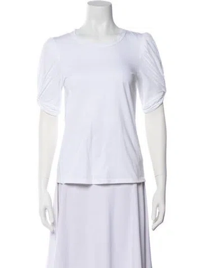 Pre-owned A.l.c Crew Neck Short Sleeve T-shirt In White