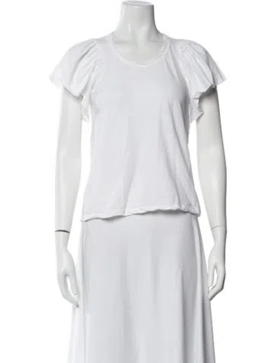 Pre-owned A.l.c Crew Neck Short Sleeve T-shirt In White