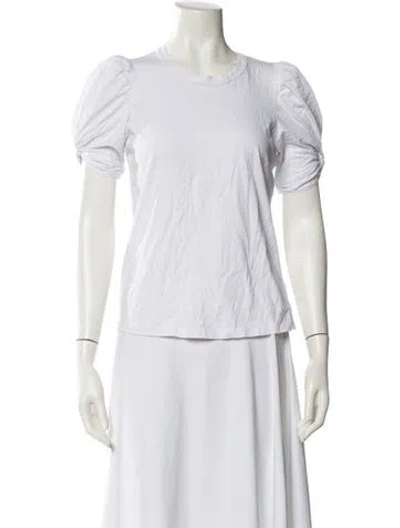 Pre-owned A.l.c Crew Neck Short Sleeve T-shirt In White