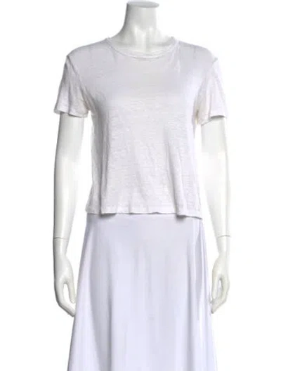 Pre-owned A.l.c Crew Neck Short Sleeve T-shirt In White