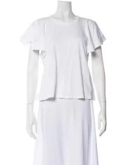 Pre-owned A.l.c Crew Neck Short Sleeve T-shirt In White