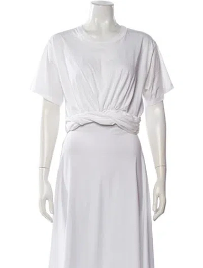 Pre-owned A.l.c Crew Neck Short Sleeve T-shirt In White