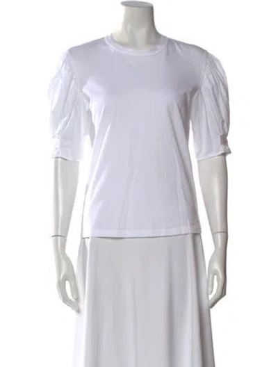 Pre-owned A.l.c Crew Neck Short Sleeve T-shirt In White