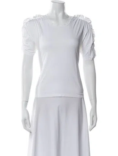 Pre-owned A.l.c Crew Neck Short Sleeve T-shirt In White