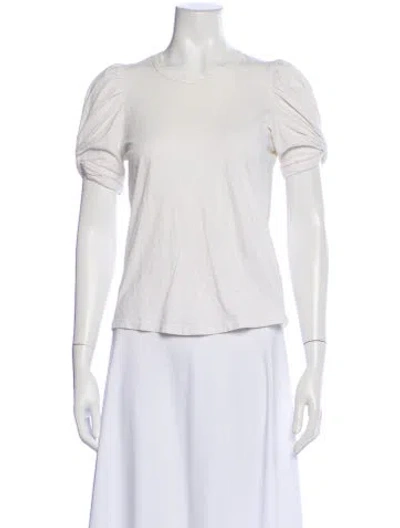 Pre-owned A.l.c Crew Neck Short Sleeve T-shirt In White