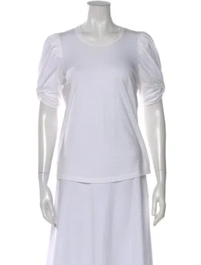 Pre-owned A.l.c Crew Neck Short Sleeve T-shirt In White