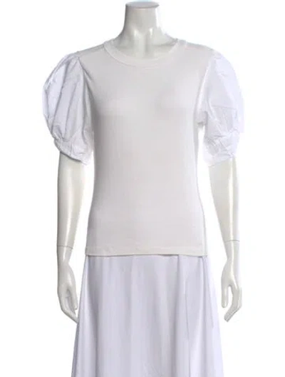 Pre-owned A.l.c Crew Neck Short Sleeve T-shirt In White