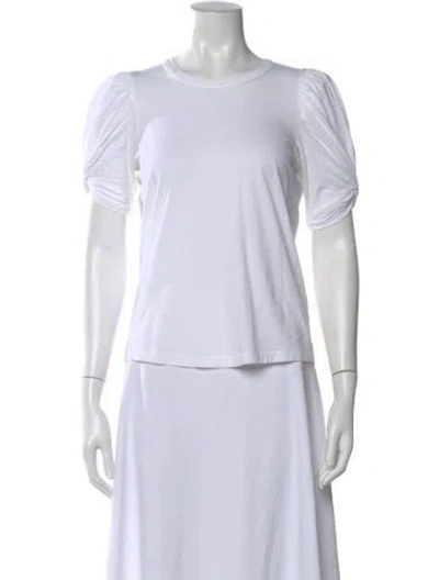 Pre-owned A.l.c Crew Neck Short Sleeve T-shirt In White