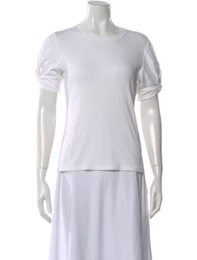 Pre-owned A.l.c Crew Neck Short Sleeve T-shirt In White