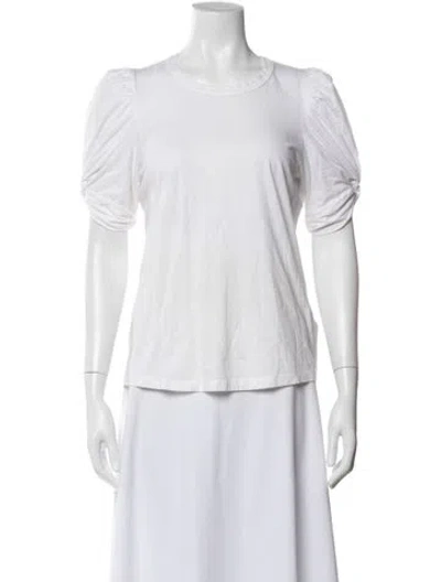 Pre-owned A.l.c Crew Neck Short Sleeve T-shirt In White