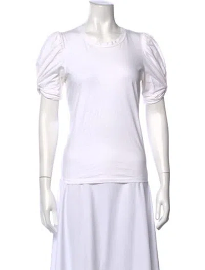 Pre-owned A.l.c Crew Neck Short Sleeve T-shirt In White