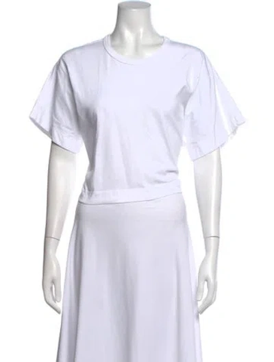 Pre-owned A.l.c Crew Neck Short Sleeve T-shirt In White