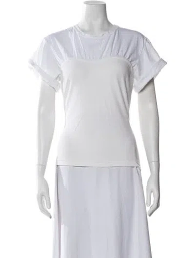 Pre-owned A.l.c Crew Neck Short Sleeve T-shirt In White