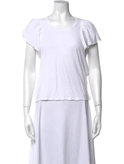 Pre-owned A.l.c Crew Neck Short Sleeve T-shirt In White