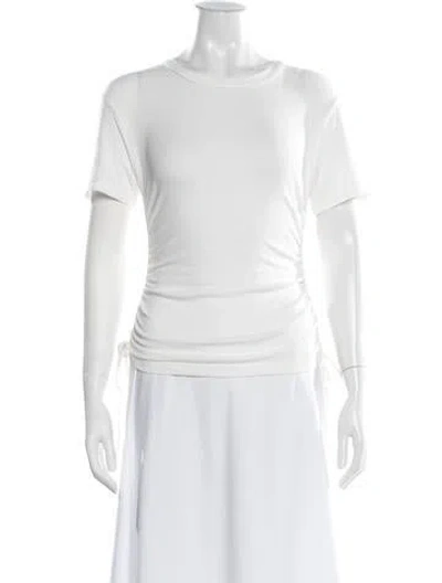 Pre-owned A.l.c Crew Neck Short Sleeve T-shirt In White