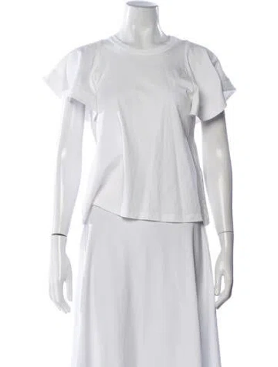 Pre-owned A.l.c Crew Neck Short Sleeve T-shirt In White