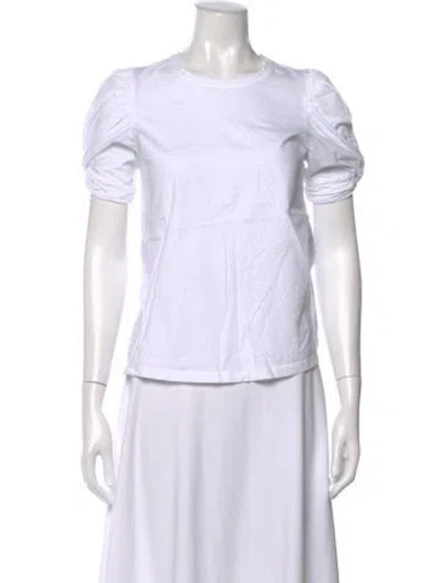Pre-owned A.l.c Crew Neck Short Sleeve T-shirt In White
