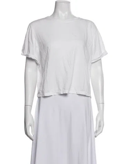 Pre-owned A.l.c Crew Neck Short Sleeve T-shirt In White
