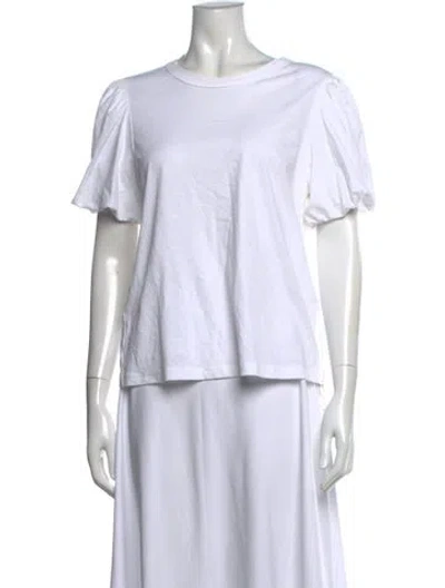 Pre-owned A.l.c Crew Neck Short Sleeve T-shirt In White