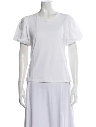 Pre-owned A.l.c Crew Neck Short Sleeve T-shirt In White