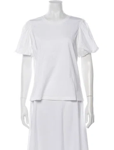Pre-owned A.l.c Crew Neck Short Sleeve T-shirt In White