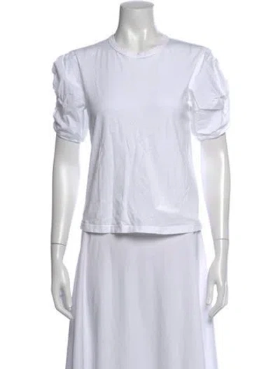 Pre-owned A.l.c Crew Neck Short Sleeve T-shirt In White
