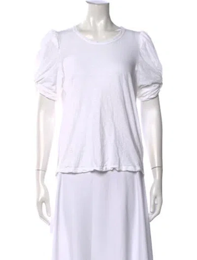 Pre-owned A.l.c Crew Neck Short Sleeve T-shirt In White