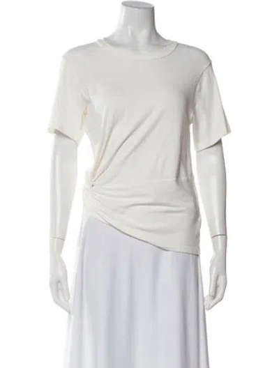 Pre-owned A.l.c Crew Neck Short Sleeve T-shirt In White