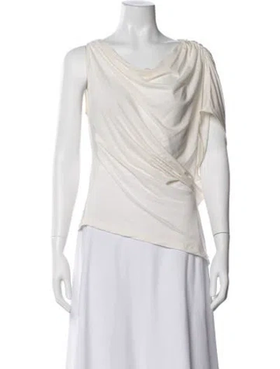 Pre-owned A.l.c Crew Neck Short Sleeve T-shirt In White