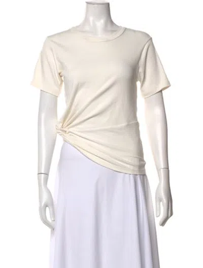 Pre-owned A.l.c Crew Neck Short Sleeve T-shirt In White