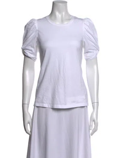 Pre-owned A.l.c Crew Neck Short Sleeve T-shirt In White