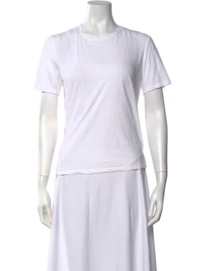 Pre-owned A.l.c Crew Neck Short Sleeve T-shirt In White
