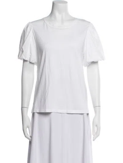 Pre-owned A.l.c Crew Neck Short Sleeve T-shirt In White