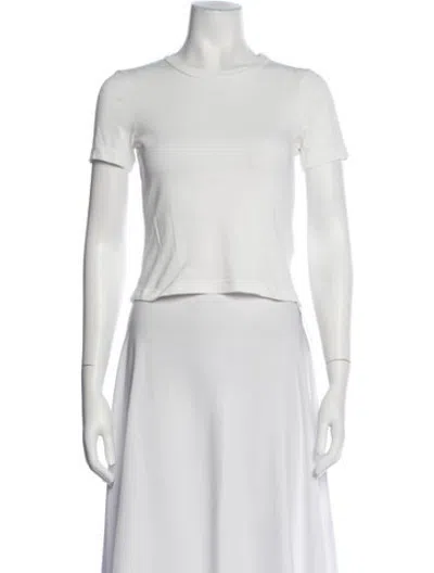 Pre-owned A.l.c Crew Neck Short Sleeve T-shirt In White