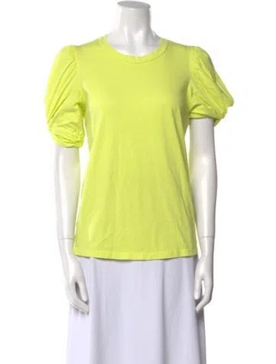 Pre-owned A.l.c Crew Neck Short Sleeve T-shirt In Yellow