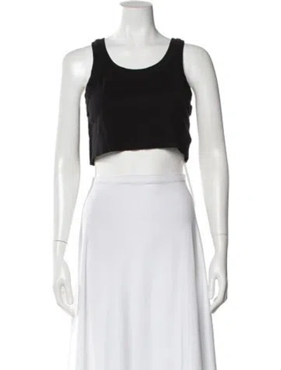 Pre-owned A.l.c Crew Neck Sleeveless Crop Top In Blue