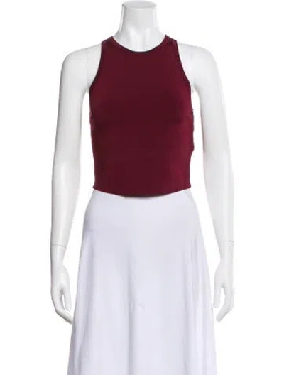 Pre-owned A.l.c Crew Neck Sleeveless Crop Top In Blue