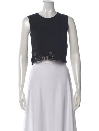Pre-owned A.l.c Crew Neck Sleeveless Crop Top In Gray