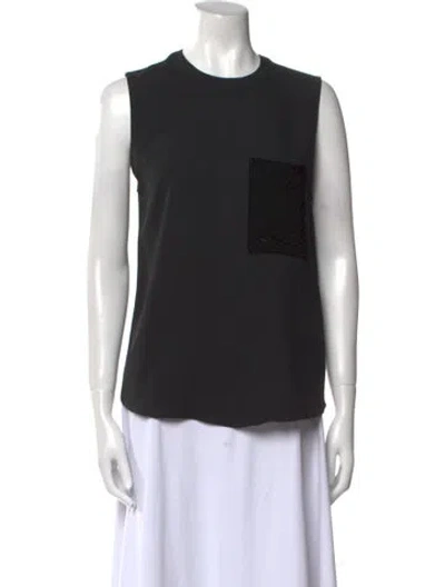 Pre-owned A.l.c Crew Neck Sleeveless Top In Black