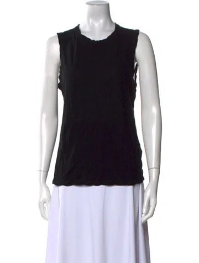 Pre-owned A.l.c Crew Neck Sleeveless Top In Black