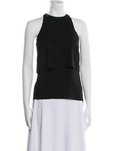 Pre-owned A.l.c Crew Neck Sleeveless Top In Black