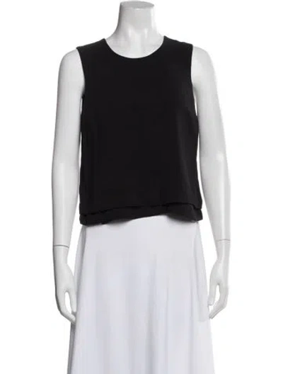 Pre-owned A.l.c Crew Neck Sleeveless Top In Black
