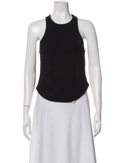Pre-owned A.l.c Crew Neck Sleeveless Top In Black